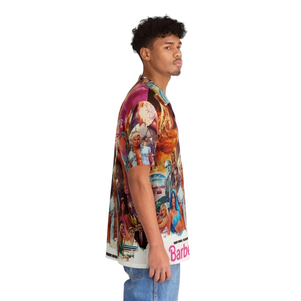 Barbenheimer 2023 Hawaiian Shirt with Retro Tropical Prints and Nuclear Explosion Motifs - People Pight