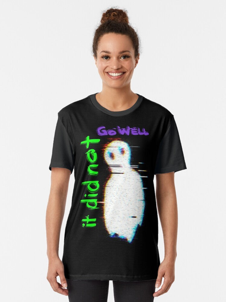 "It Did Not Go Well" paranormal-themed graphic t-shirt with creepy and unsettling design - Women