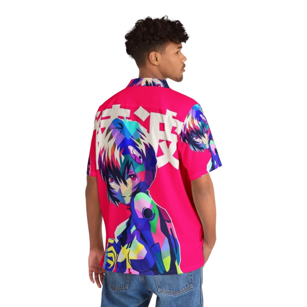 Rei Ayanami Inspired Hawaiian Shirt - People Back