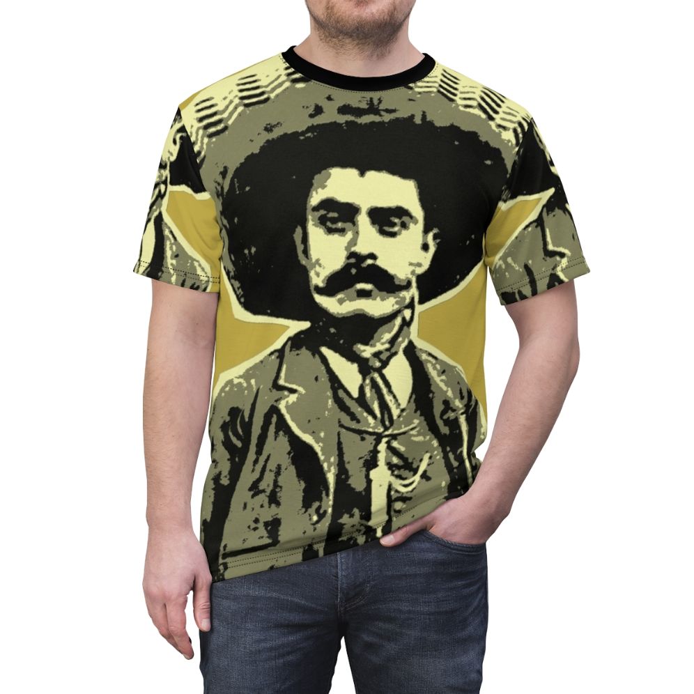 Emiliano Zapata Inspired All-Over Print T-shirt - men front