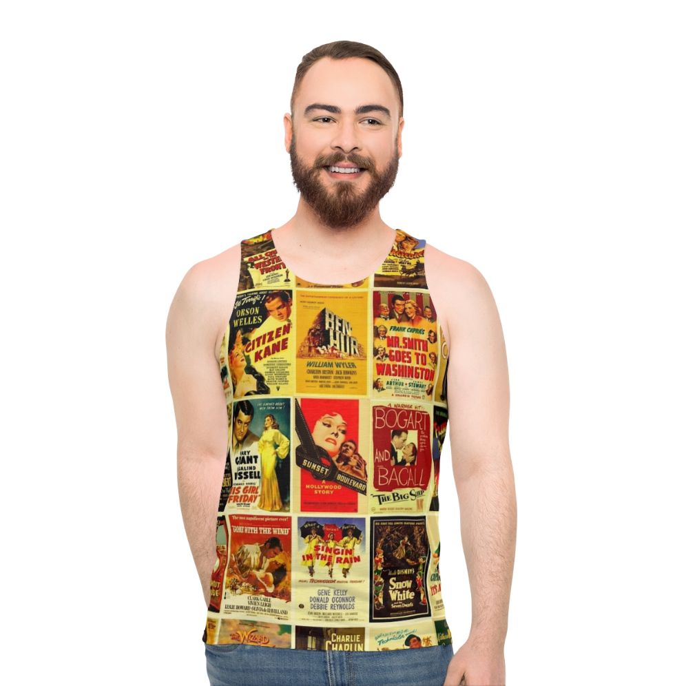 Vintage Classic Hollywood Movie Posters Unisex Tank Top - men