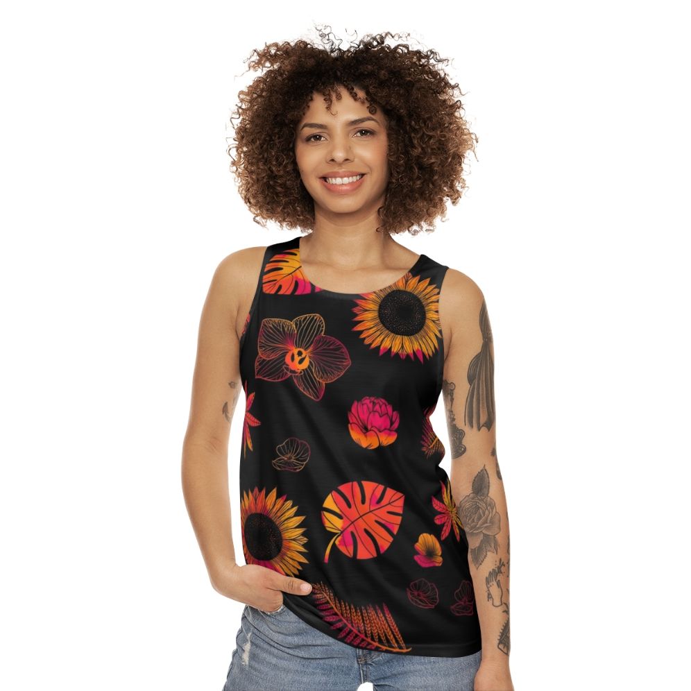 Tropical Floral Unisex Tank Top - women