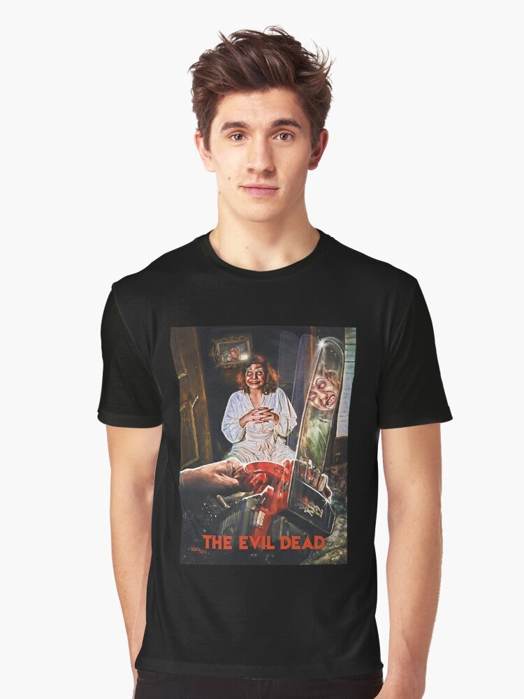 Graphic t-shirt featuring the secrets of Ash Vs Evil Dead, the horror movie franchise with Bruce Campbell - Men