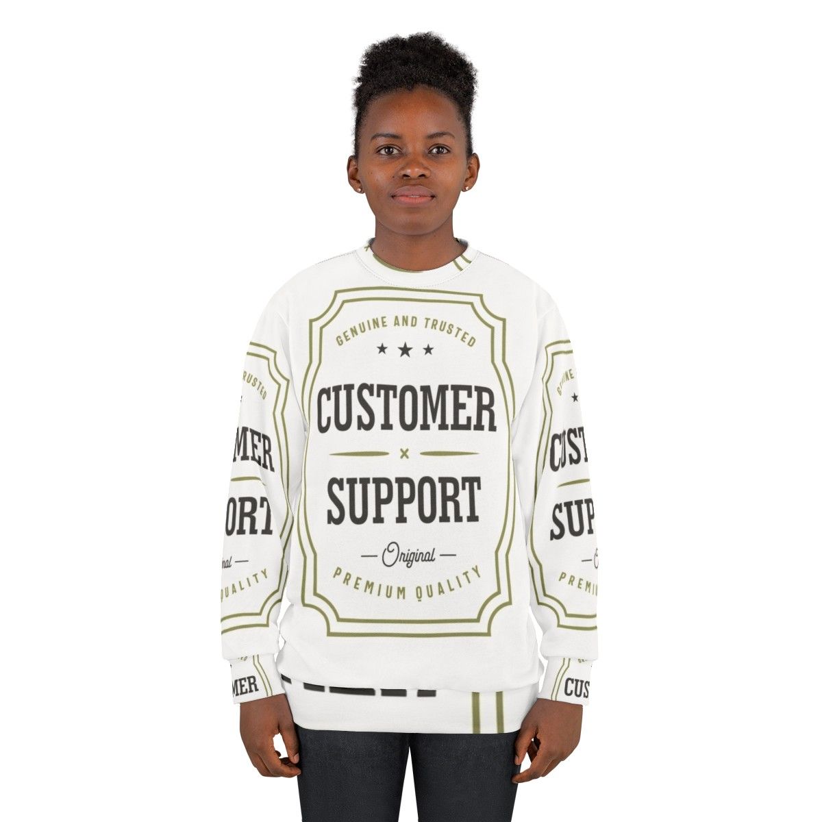 Customer support sweatshirt with logo - women