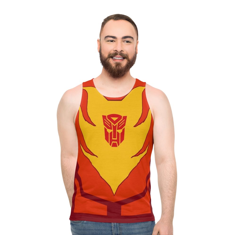 Transformers G1 Hot Rod Flames Unisex Tank Top - men