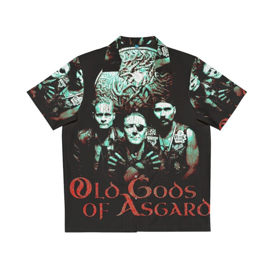 Herald of Darkness Hawaiian Shirt - Video Game Inspired Apparel featuring Asgard and Dark Fantasy Themes