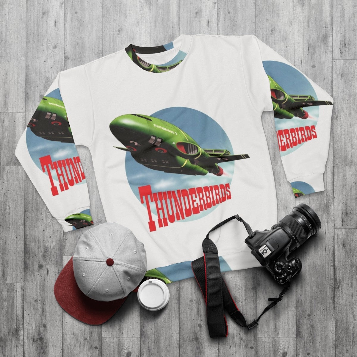 Thunderbirds classic TV series vintage-style sweatshirt - flat lay