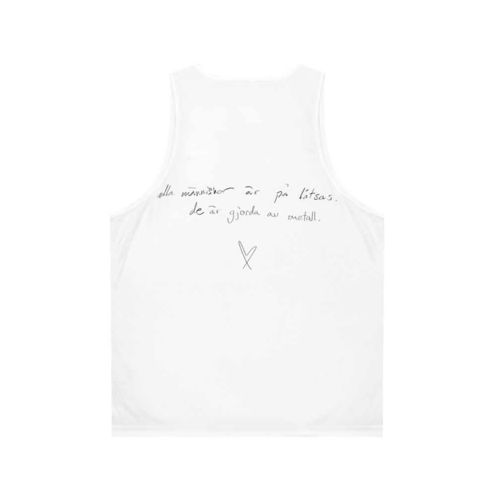 Unisex "All The People Are Fake" Young Royals Netflix Tank Top - Back