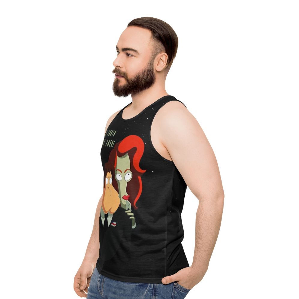 "Truth Is Out There" Unisex Alien Tank Top - men side