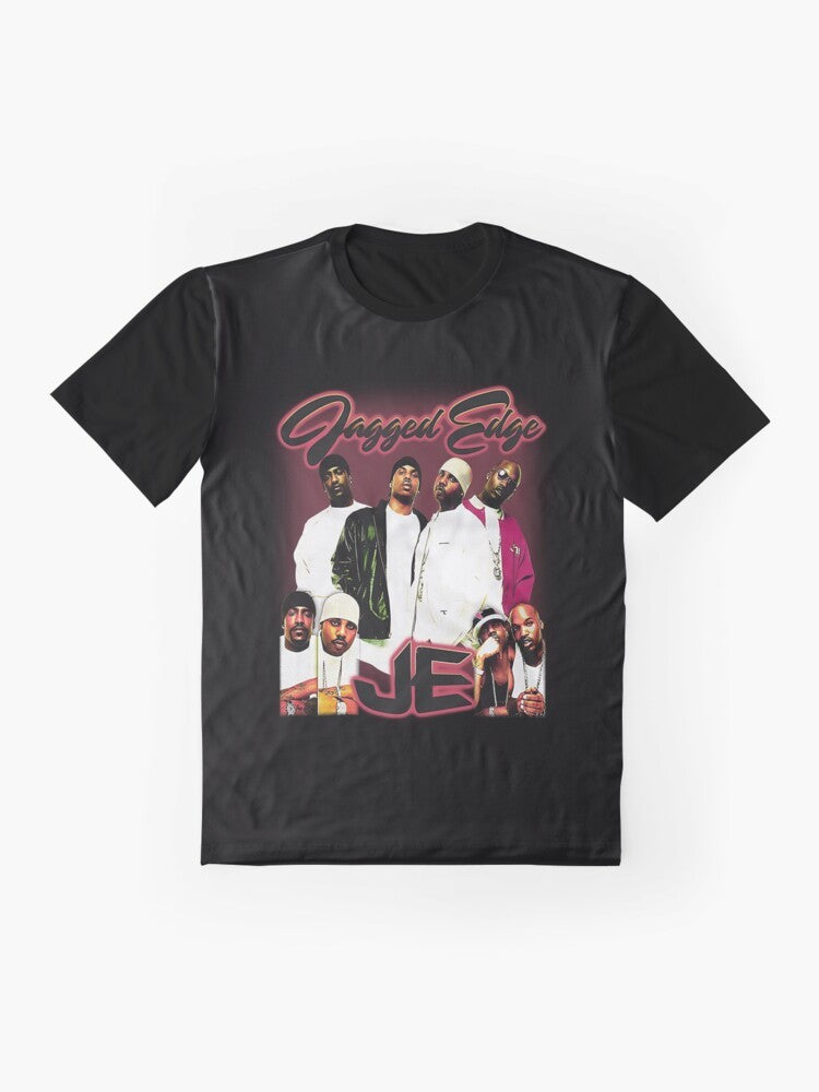 Vintage-style graphic t-shirt featuring a 90s R&B inspired design - Flat lay