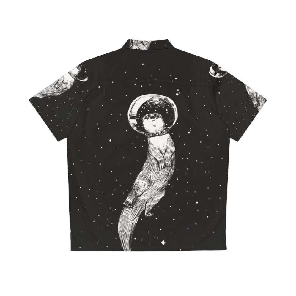 Drifting Otter in Cosmic Space Hawaiian Shirt - Back