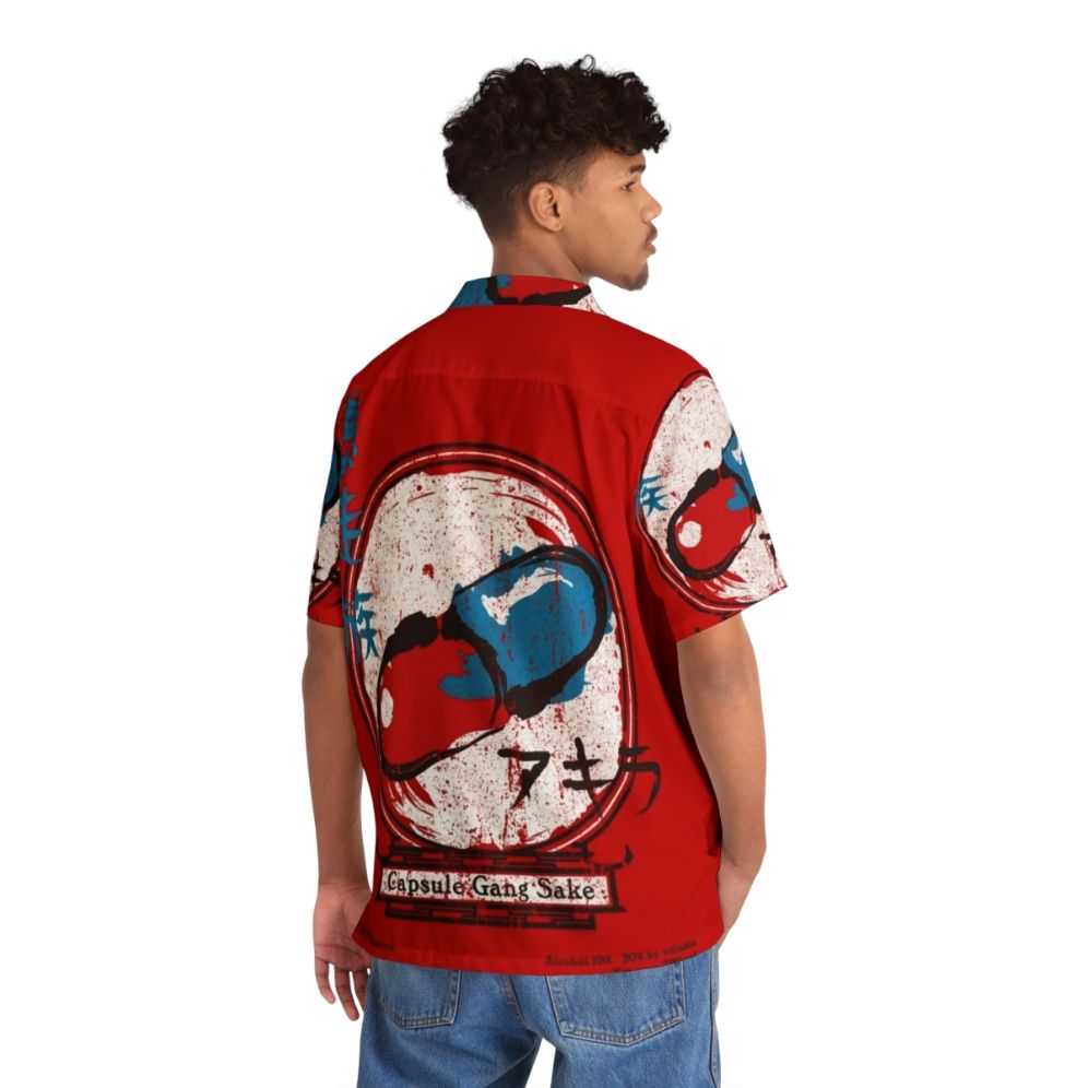 Capsule Gang Sake Hawaiian Shirt featuring Akira anime characters - People Back