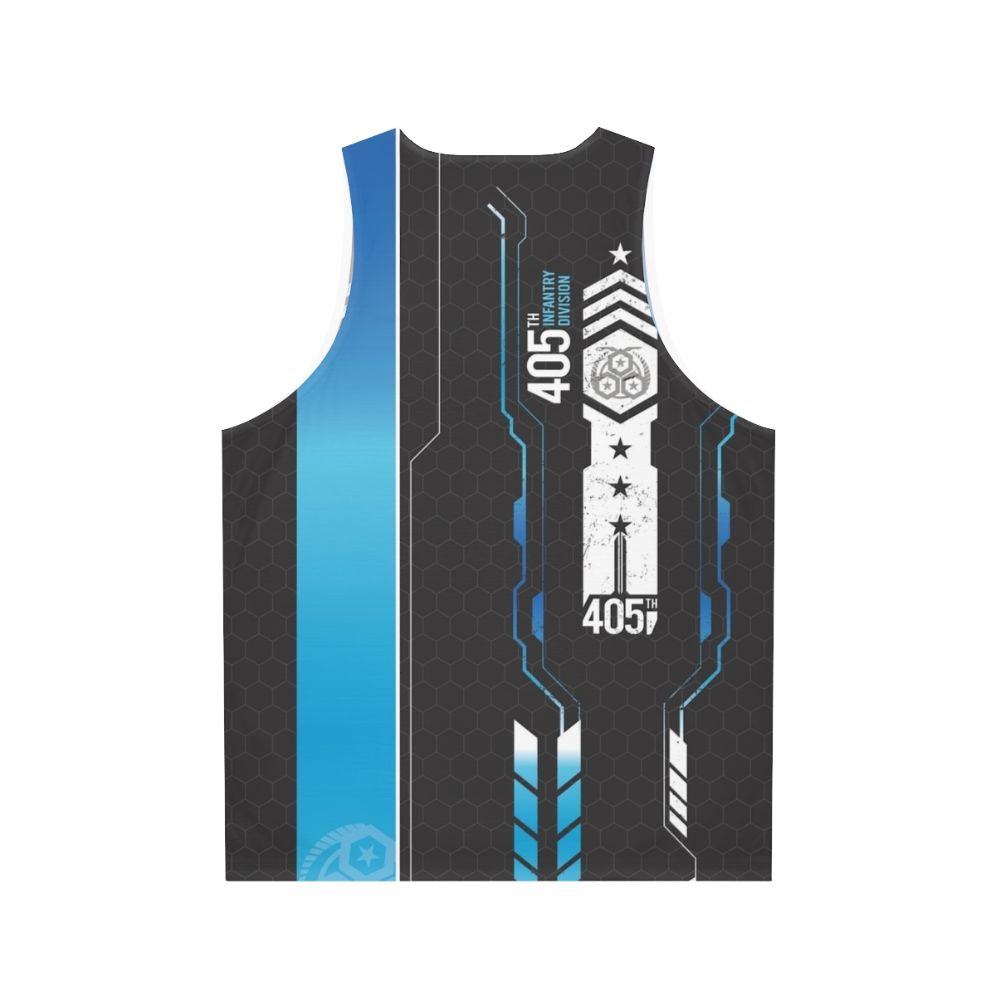 Halo Inspired 405th Tech Unisex Tank Top - Back