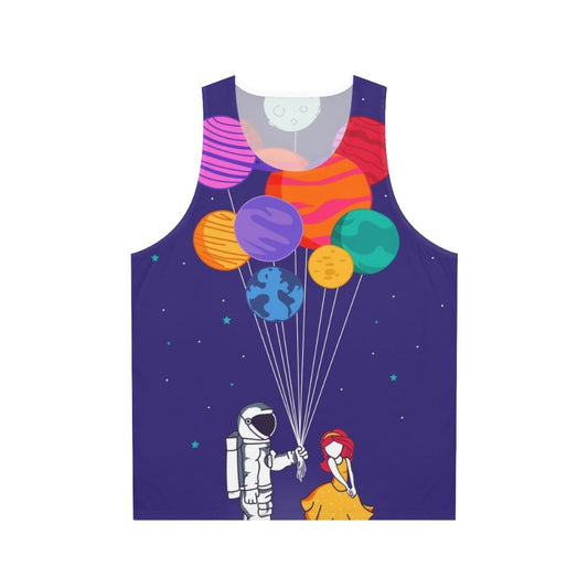 Unisex galaxy print tank top