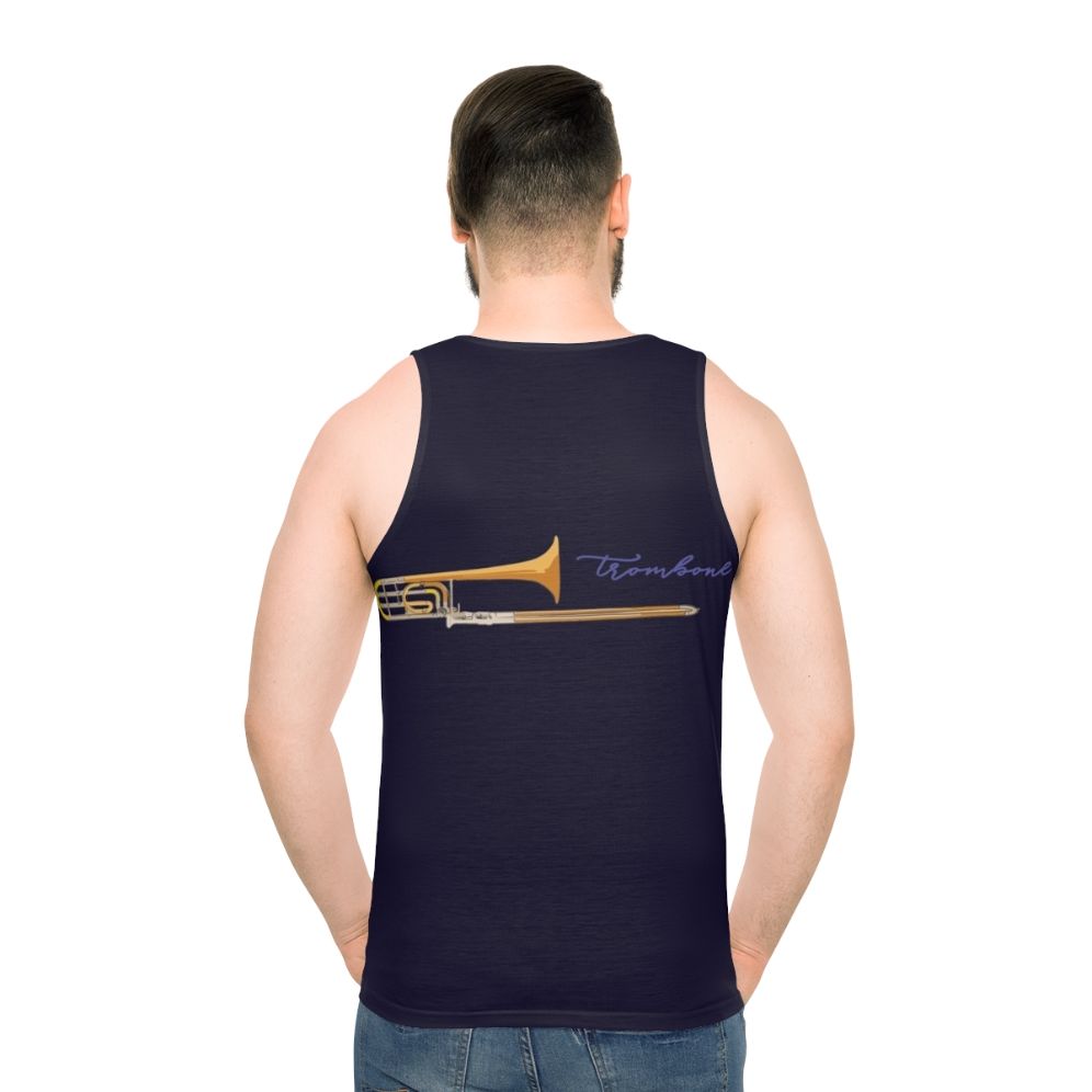 Trombone Musician Unisex Tank Top - men back