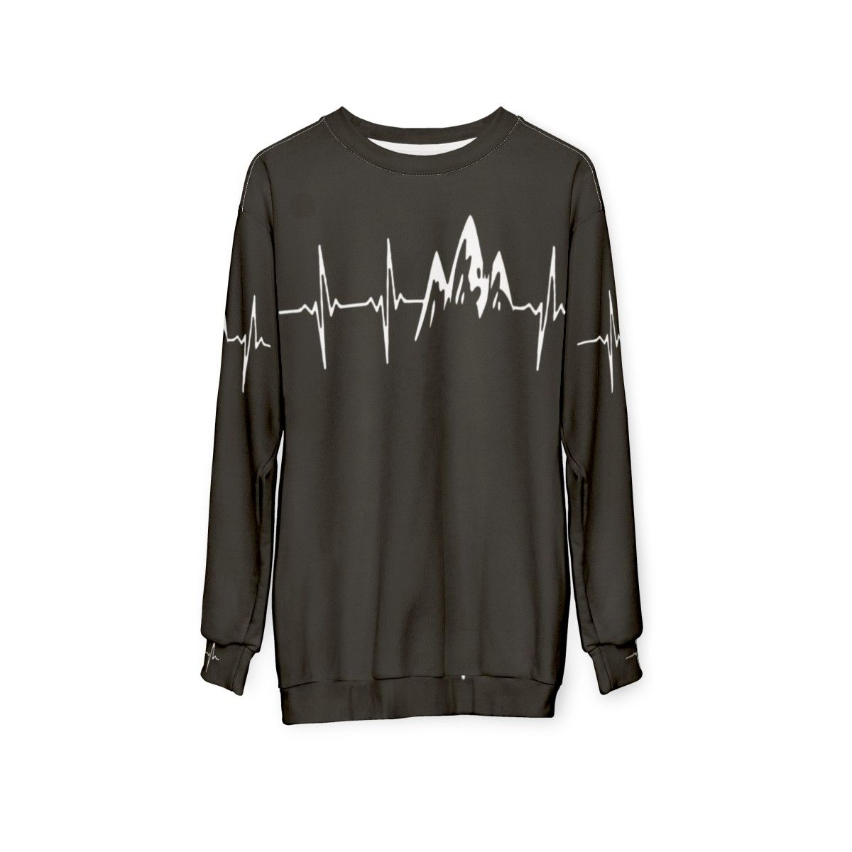 Mountain in My Heartbeat Sweatshirt - Outdoor Adventure Apparel - hanging