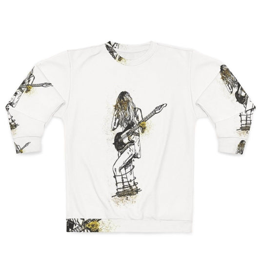 Ellie women's indie rock sweatshirt with guitar and wolf alice design