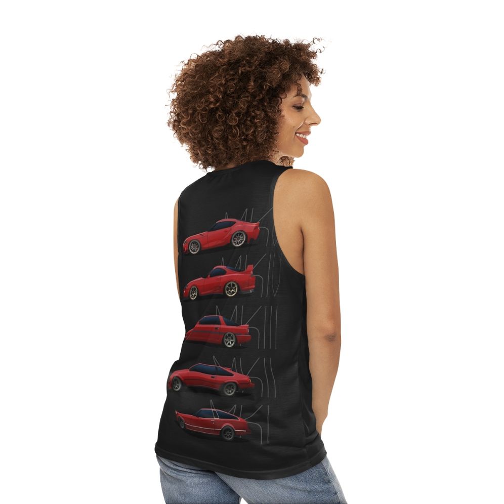 Toyota Supra Generations Unisex Tank Top - women back