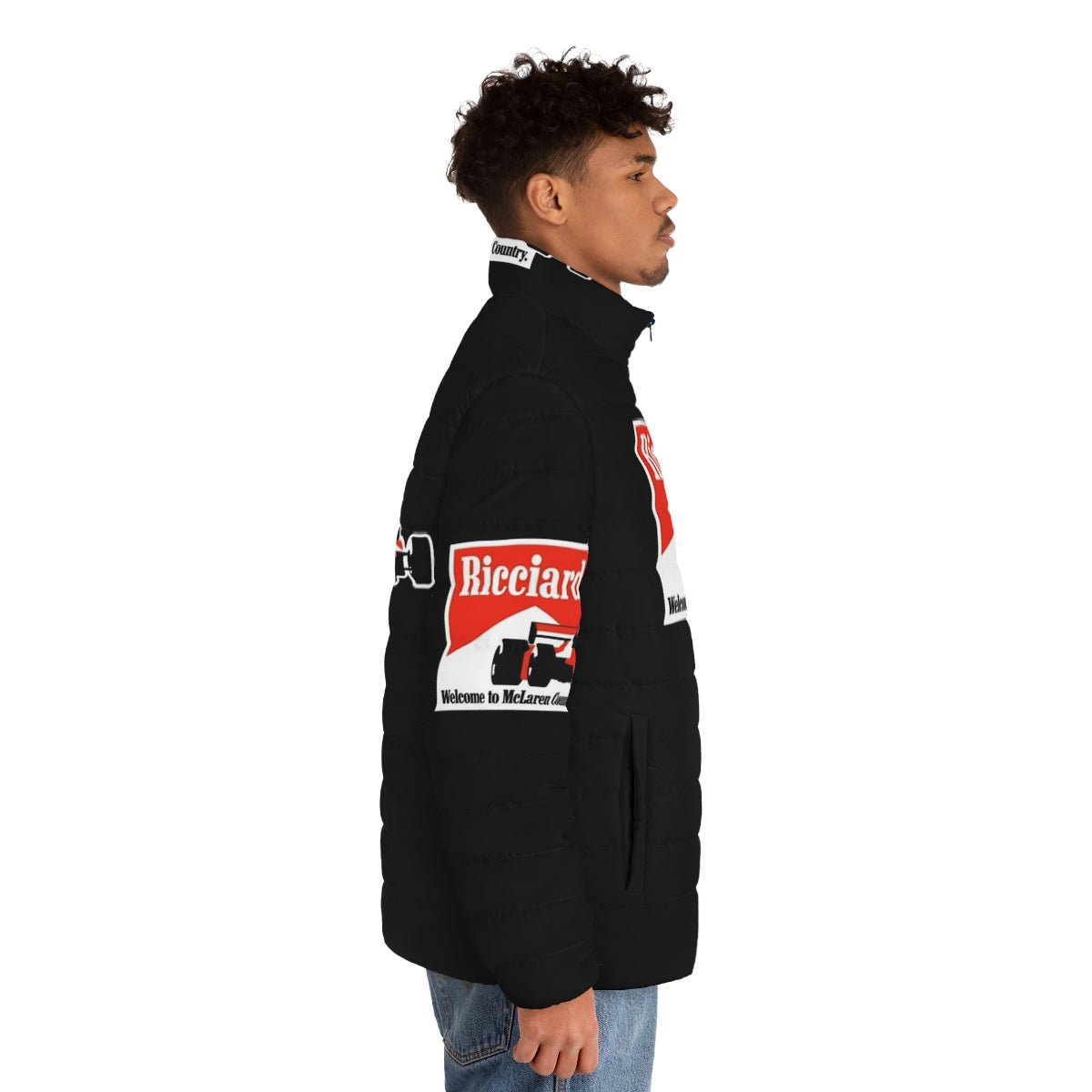 Daniel Ricciardo 2021 Puffer Jacket - Formula 1 Merchandise for Motorsports Enthusiasts - men side right