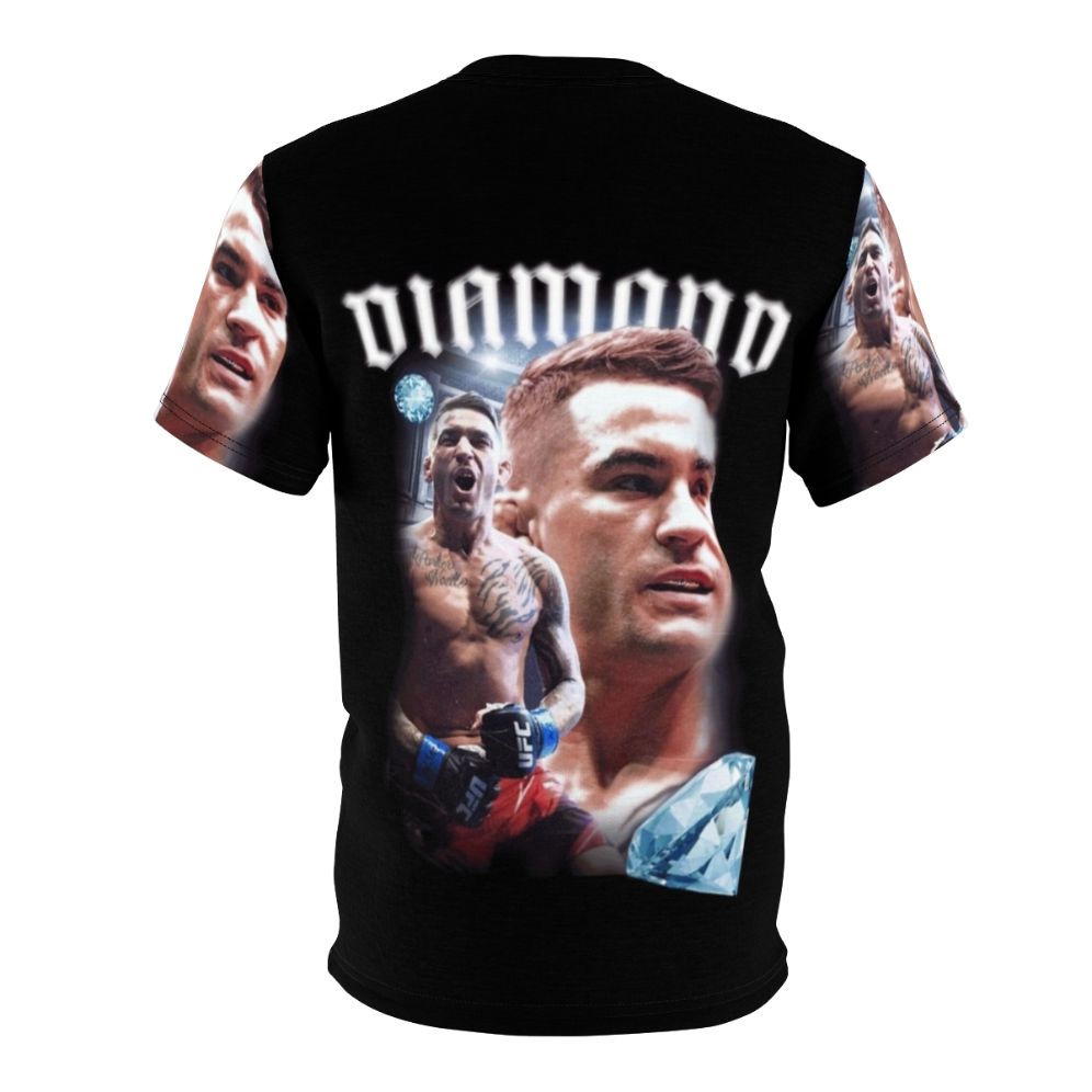 Dustin Poirier-inspired diamond design t-shirt for MMA and UFC fans - Back