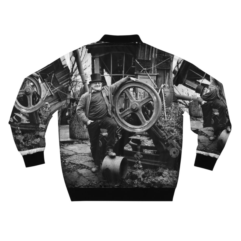 Fred Dibnah Steeplejack Bomber Jacket with Industrial and Victorian Influences - Back