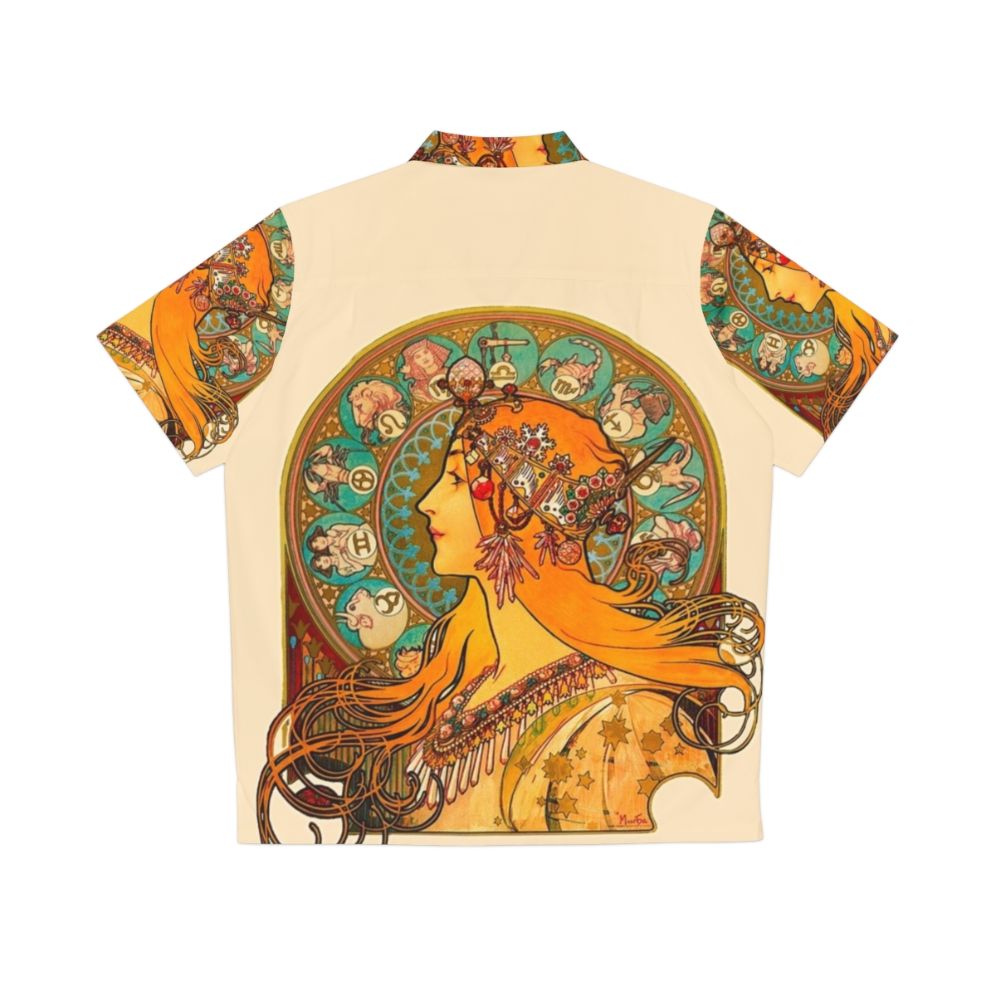 Zodiac 1896 Alphonse Mucha Inspired Hawaiian Shirt - Back