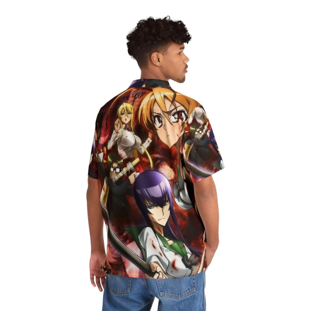 High School Of The Dead Anime Hawaiian Shirt - People Back