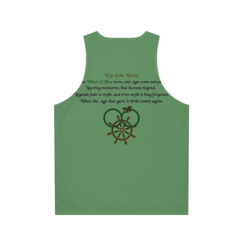 Unisex "Thus Spins The Wheel Of Time" Tank Top - Back