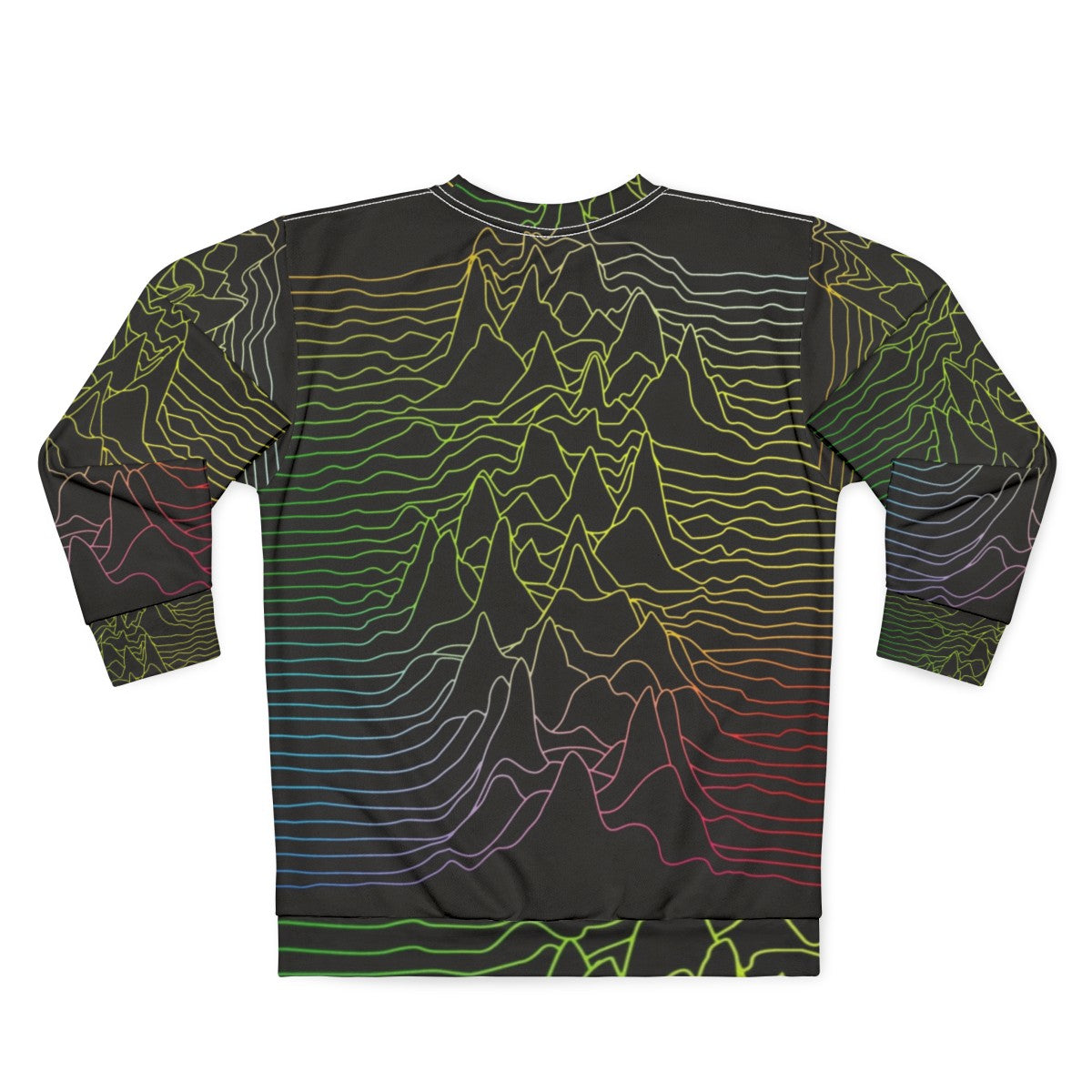 Minimalist sound wave graphic design on a cozy sweatshirt - Back