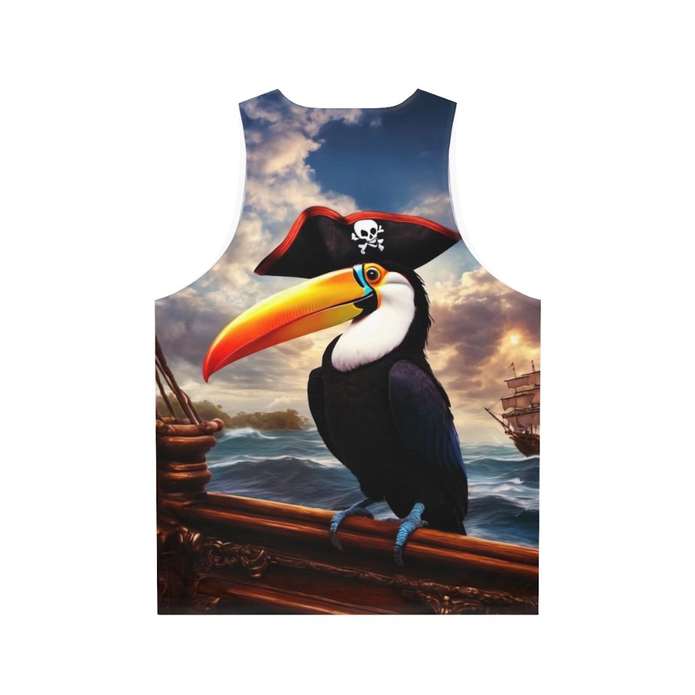 Pirate toucan unisex tank top - Back