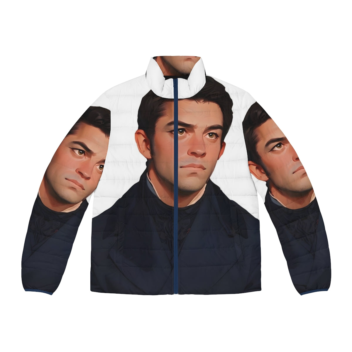 Bridgerton inspired Anthony Bridgerton puffer jacket with fanart design