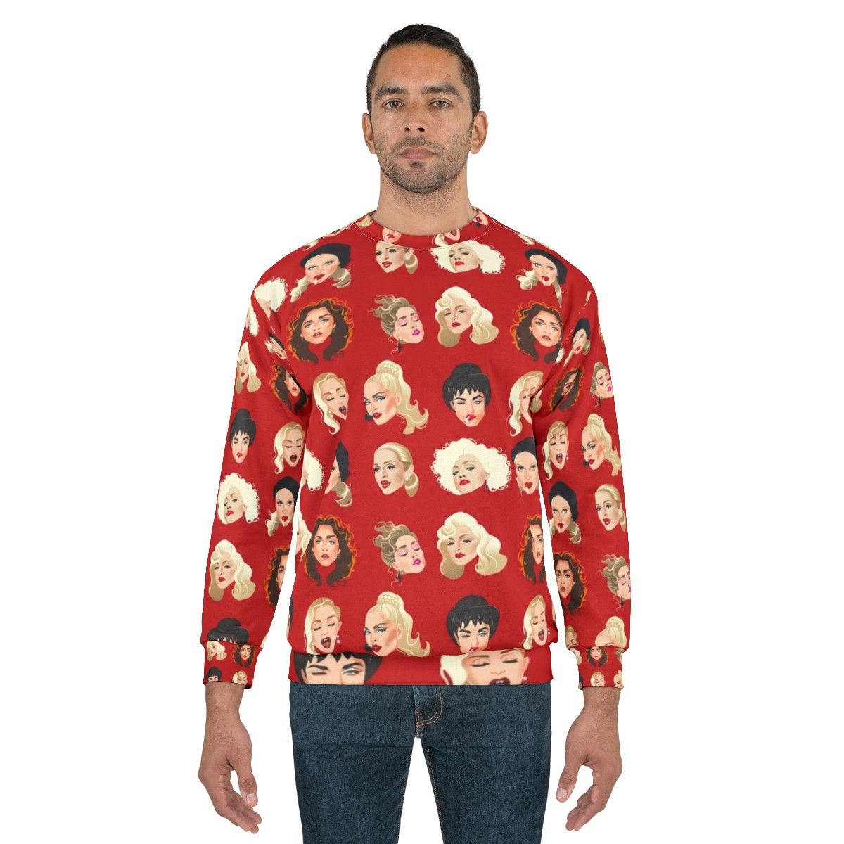 Faces of Madge Pop Art Sweatshirt - men