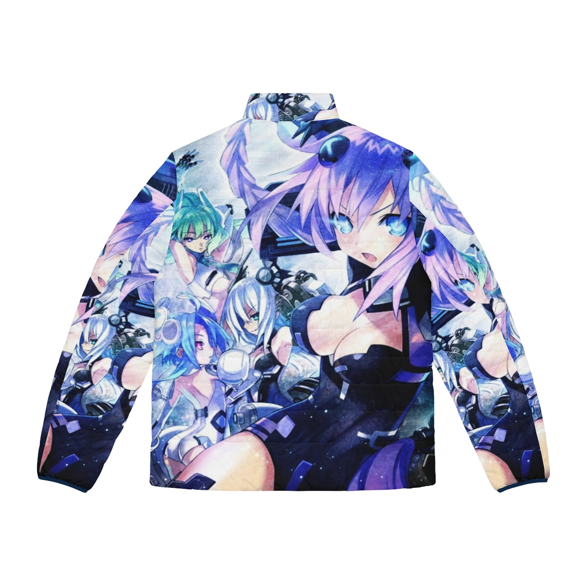 Hyperdimension Neptunia Neptune Puffer Jacket - Anime Merchandise Featuring Character Design - Back