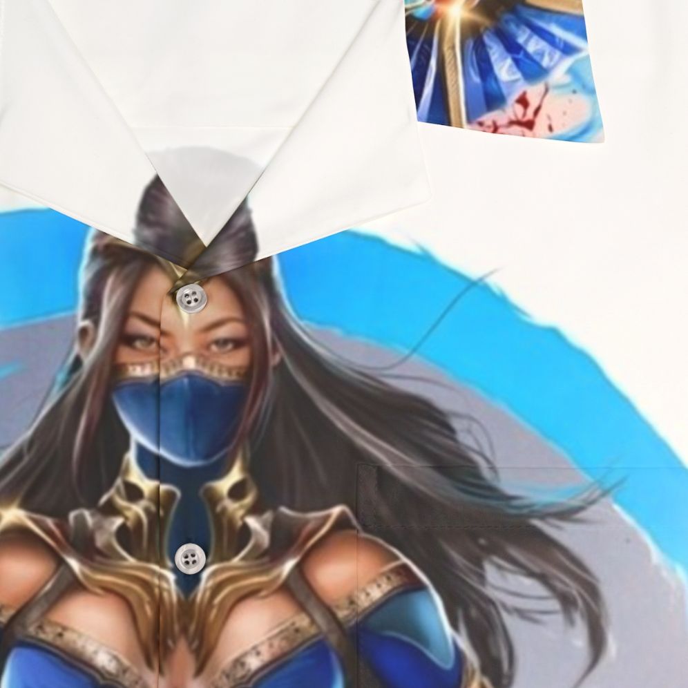 Magical Dragon Hawaiian Shirt for Cosplay Fans of Mileena and Kitana - Detail