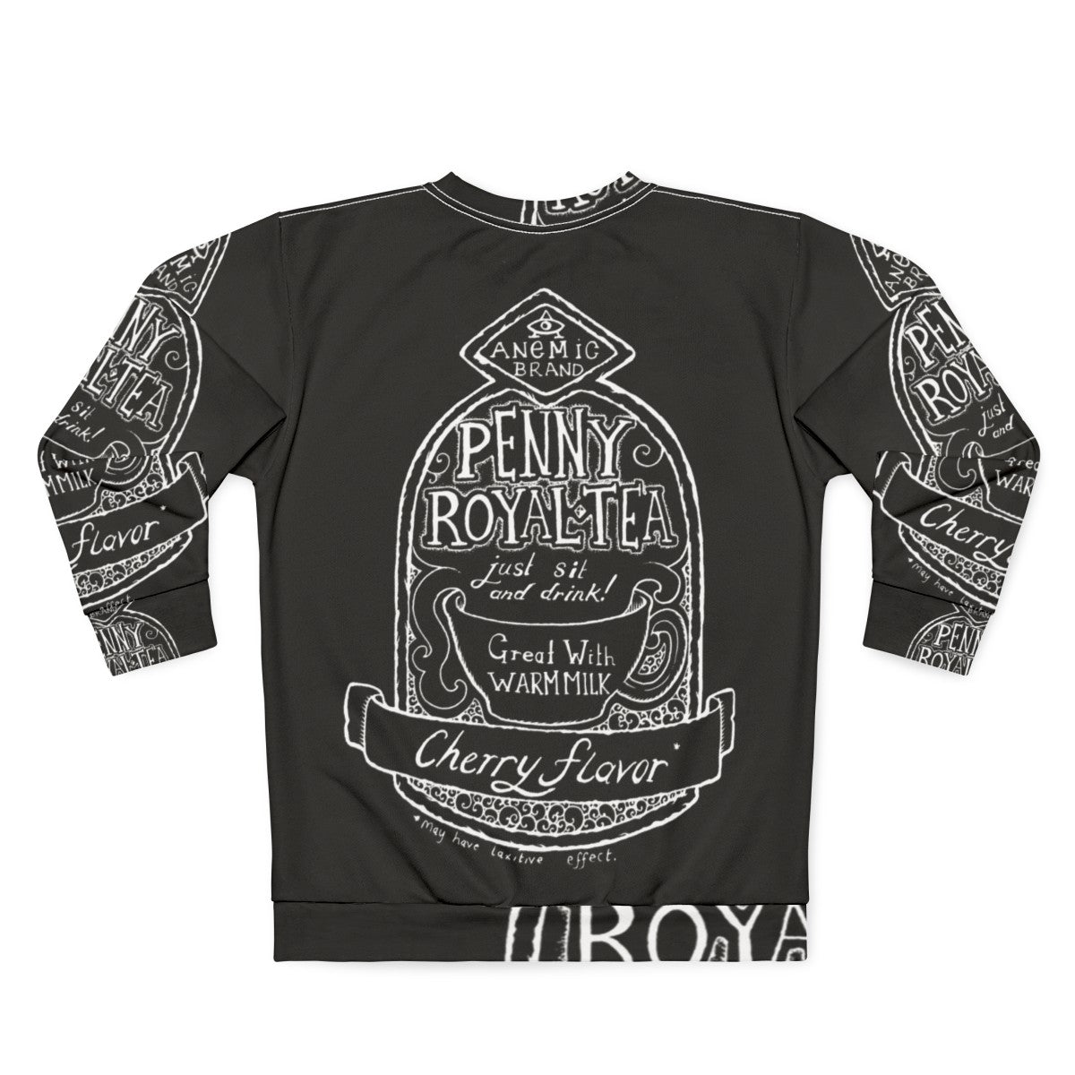 Pennyroyal Tea Sweatshirt with Nirvana Grunge Illustrated Lyrics - Back