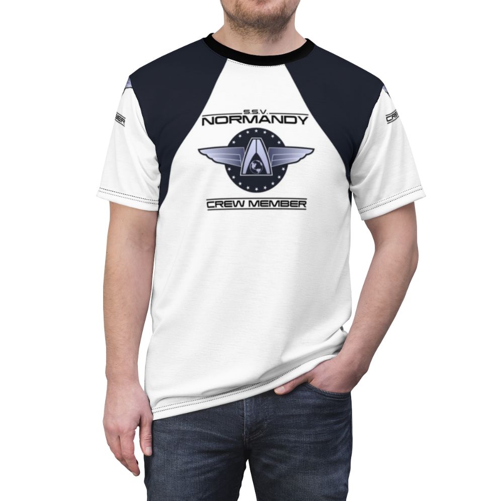 Mass Effect Normandy Sci-Fi Inspired T-Shirt - men front