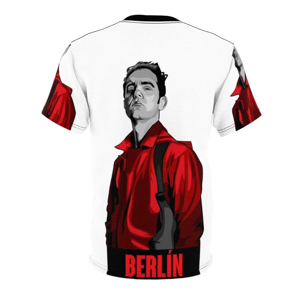 Money Heist inspired Berlin t-shirt with red and black design - Back