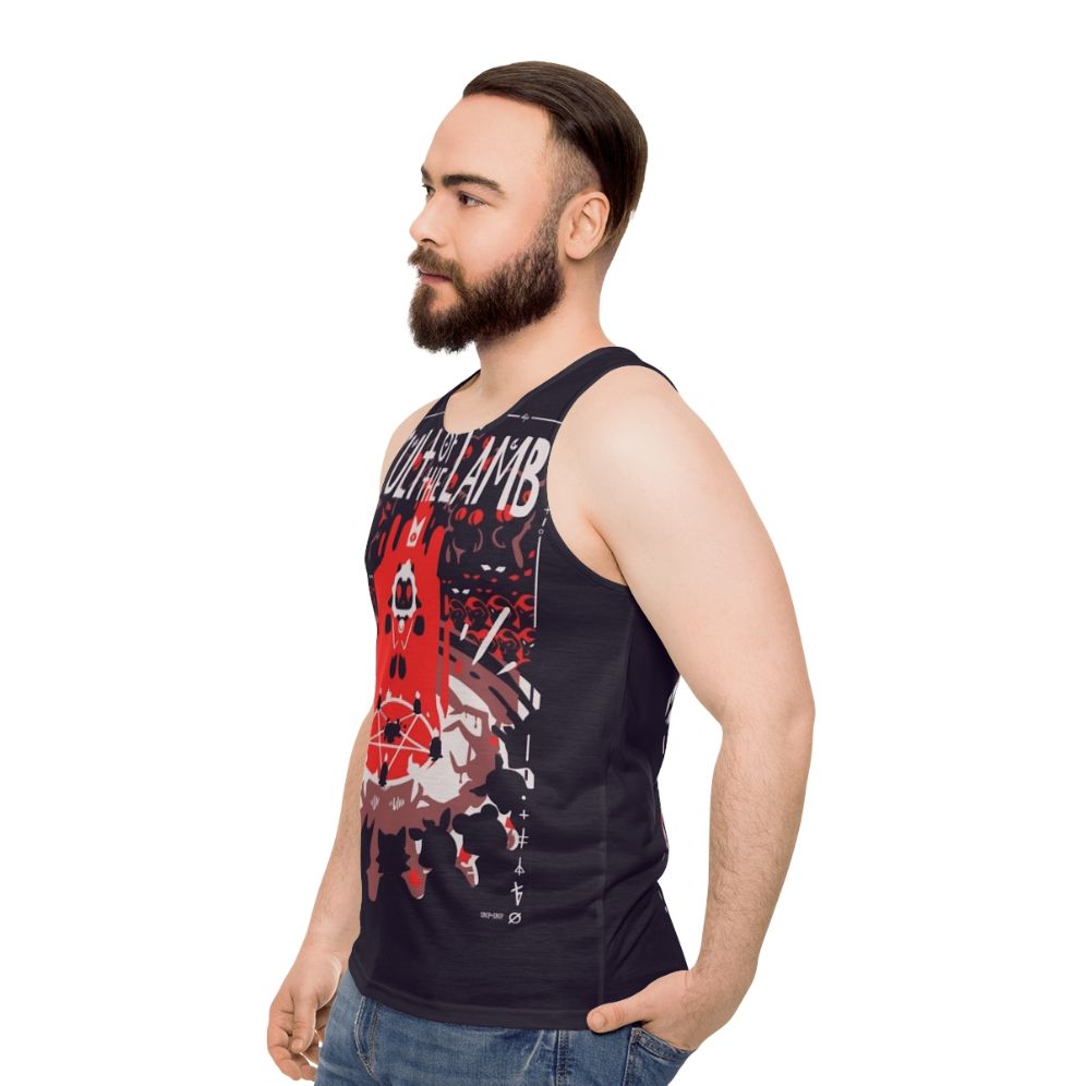 Cult of the Lamb unisex tank top - men side