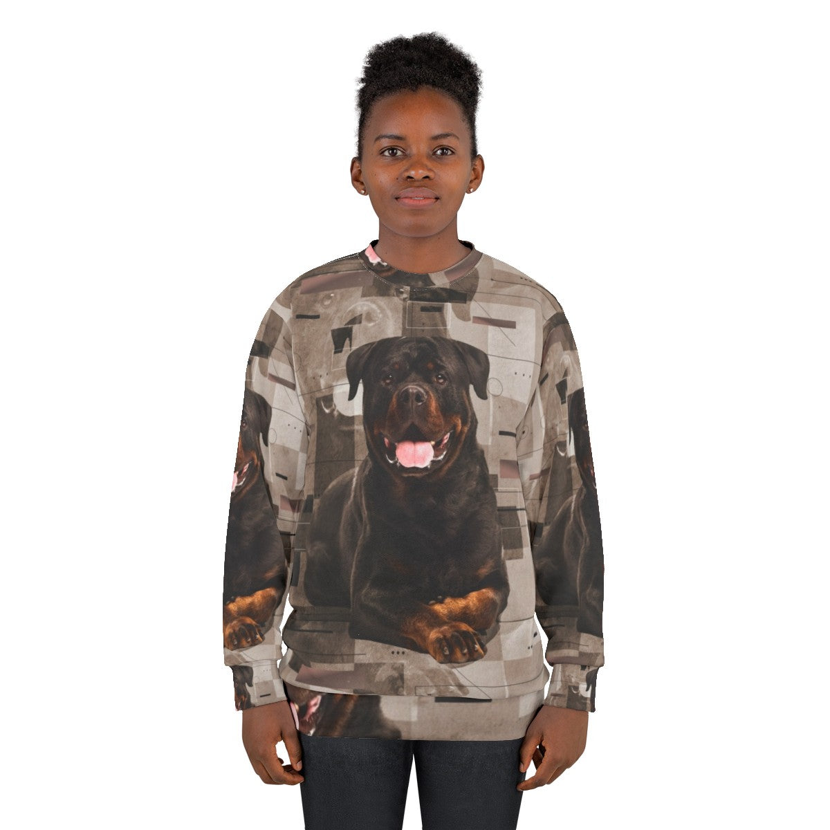 Rottweiler Metzgerhund Digital Art Sweatshirt - women