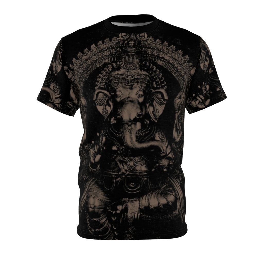 Ganesha Elephant Print T-Shirt, Hindu Mythology Inspired Design