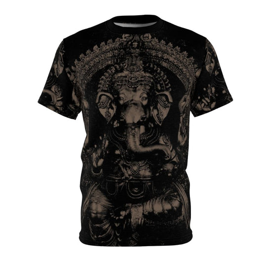 Ganesha Elephant Print T-Shirt, Hindu Mythology Inspired Design