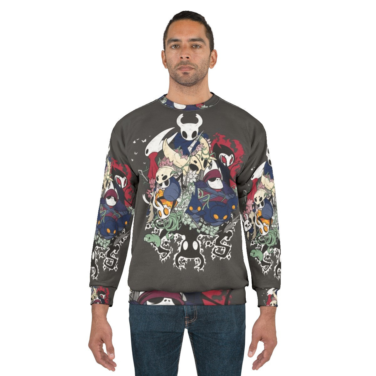 Hollow Knight character crew neck sweatshirt - men