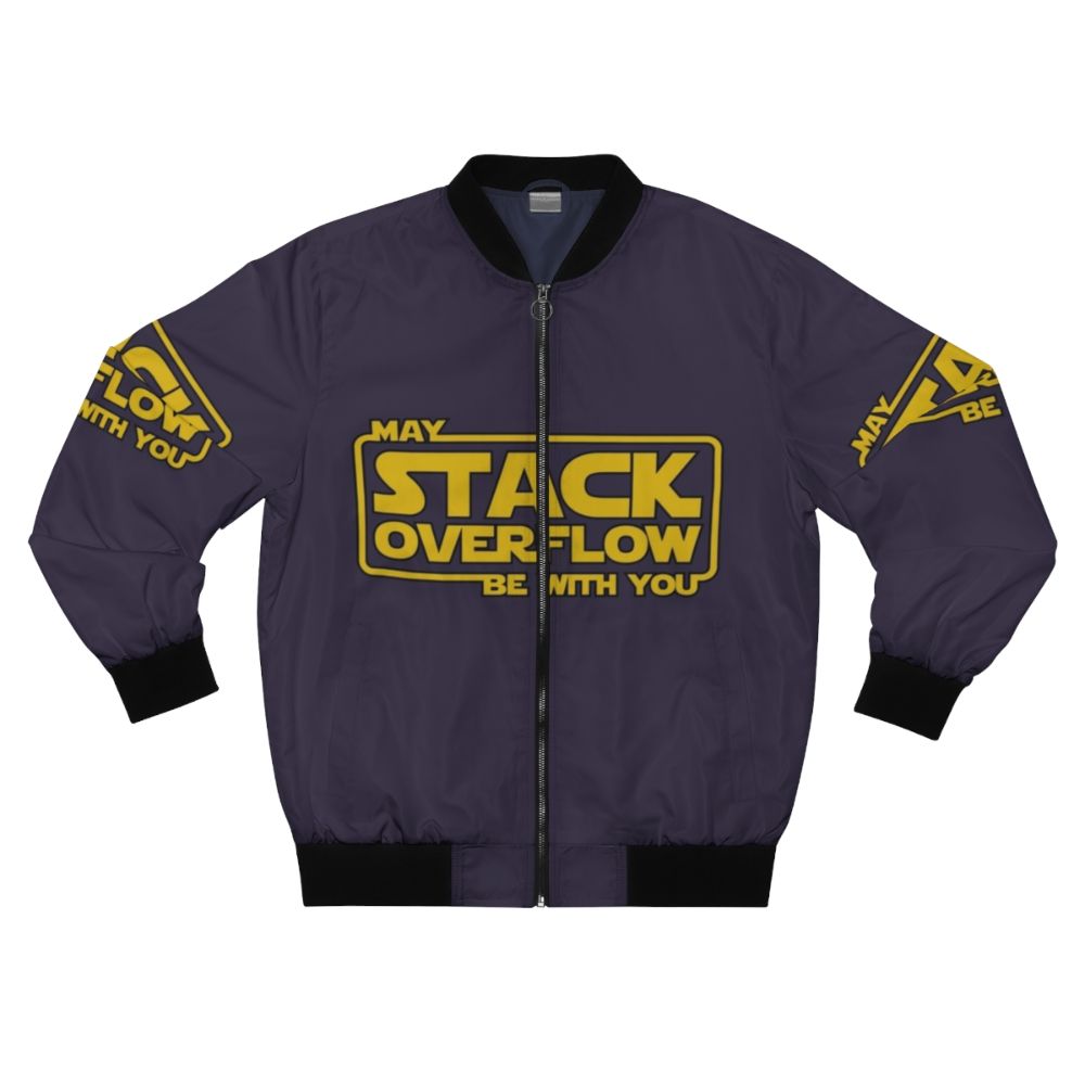 Programmer Bomber Jacket with Stack Overflow Inspired Design