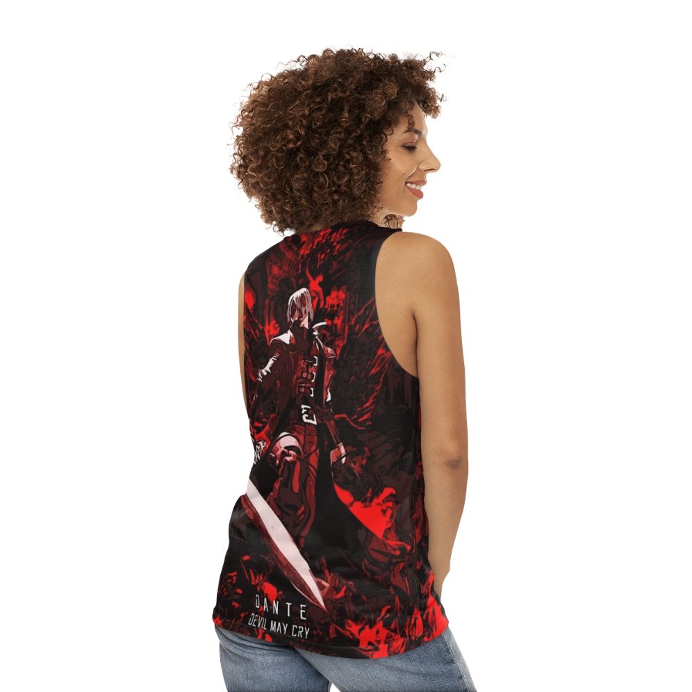 Dante Devil May Cry abstract gaming tank top - women back