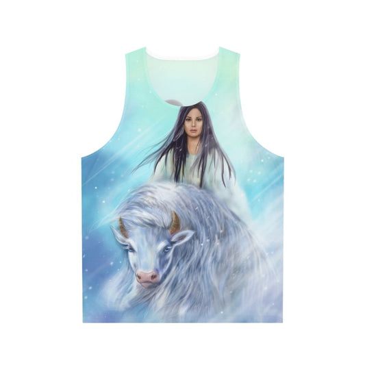 White Buffalo Calf Woman Unisex Tank Top