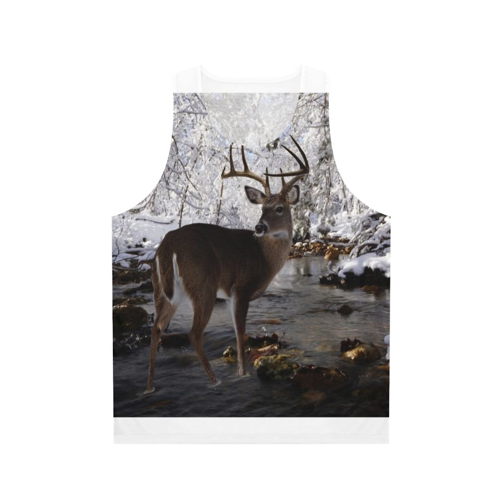 Whitetail deer printed unisex tank top