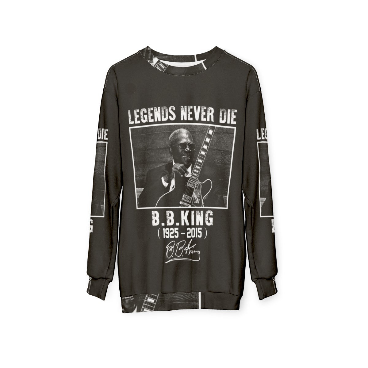 BB King "Legends Never Die" Sweatshirt - hanging