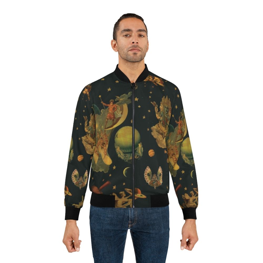 Mellon Collie Buddha Cover Art Bomber Jacket with grunge and butterfly design - Lifestyle