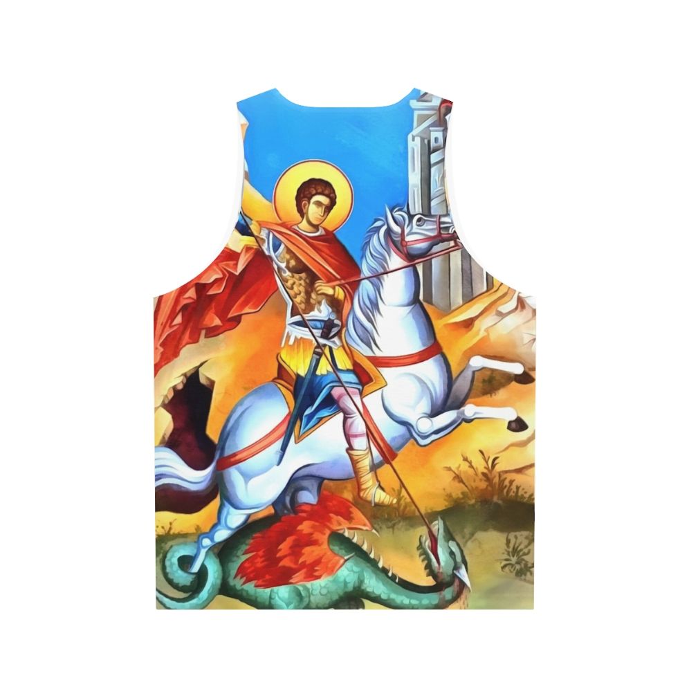 Saint George Unisex Christian Tank Top - Back