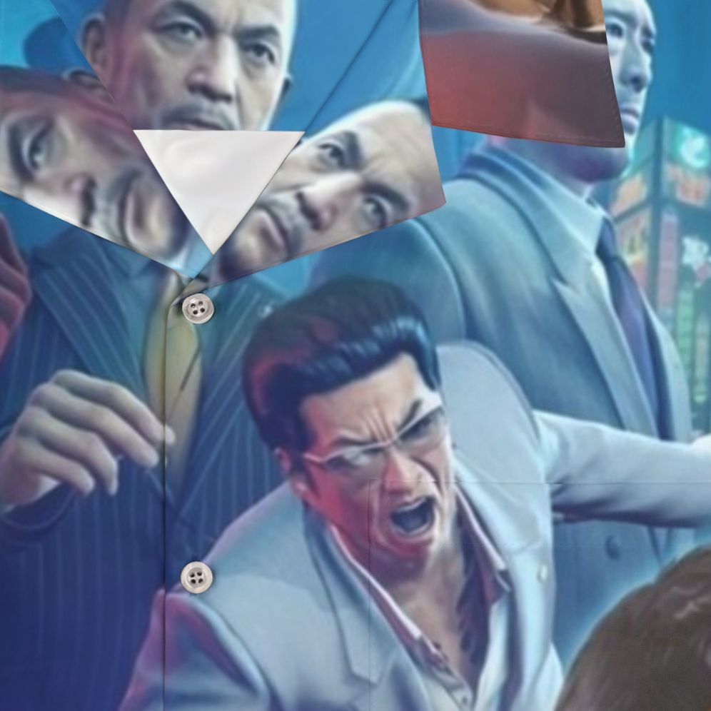 Yakuza 0 Hawaiian Shirt with Poster Design - Detail